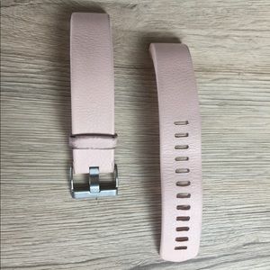 Blush Pink Leather Fitbit Charge 2 Band